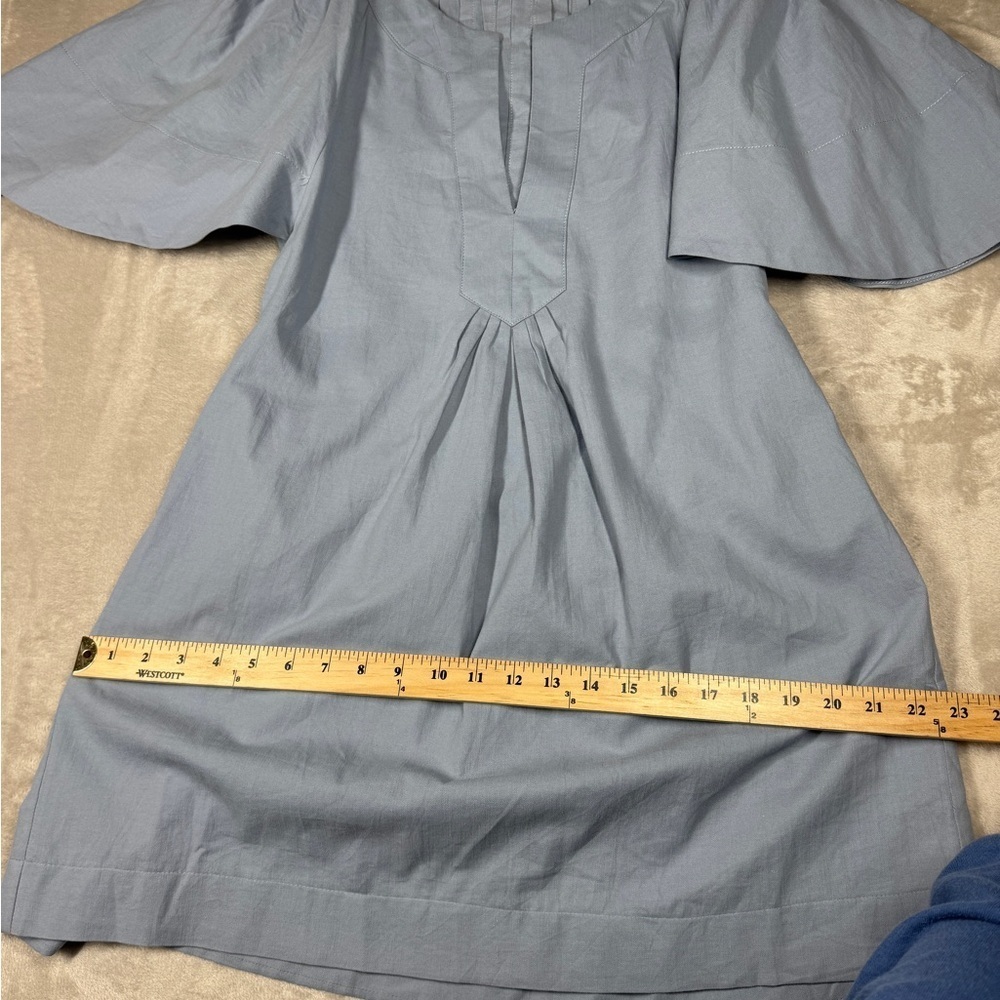 Pomander Place Finley Flutter Sleeve Cotton
Relaxed Pocket Mini Dress Blue XS - Picture 10 of 16